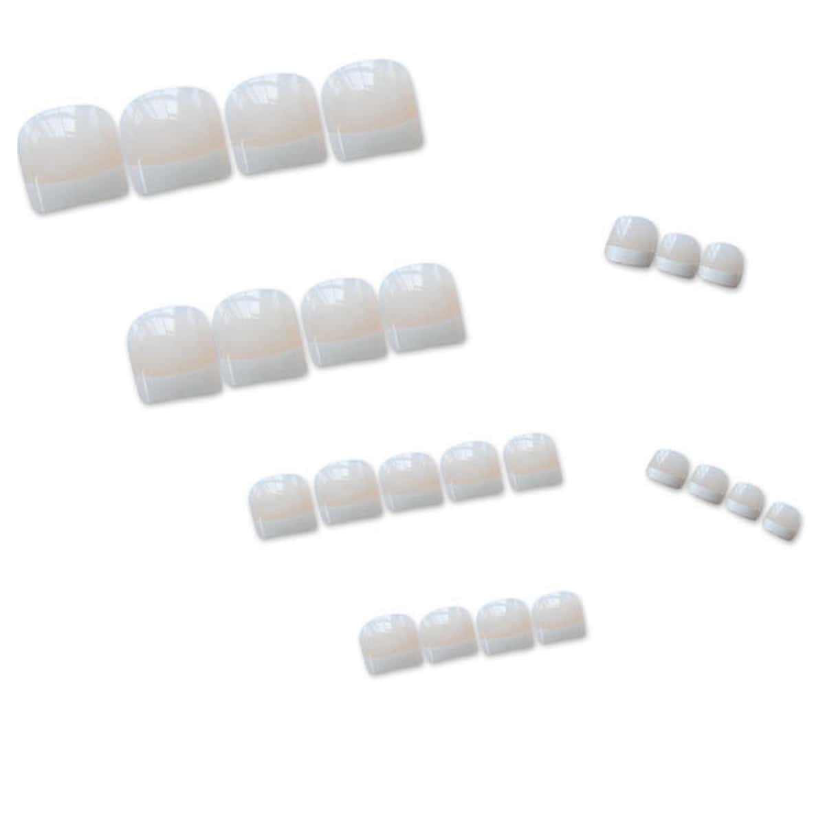 

24pcs Solid Fake Nail, Clear