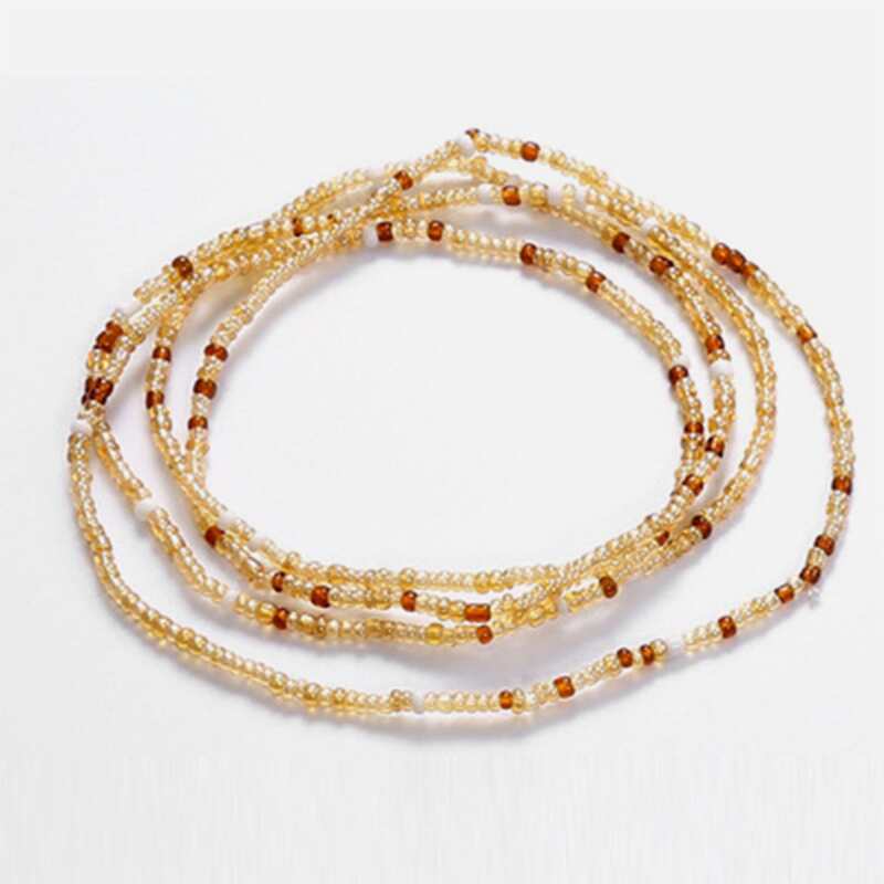 

1pc Beaded Waist Chain, Multicolor