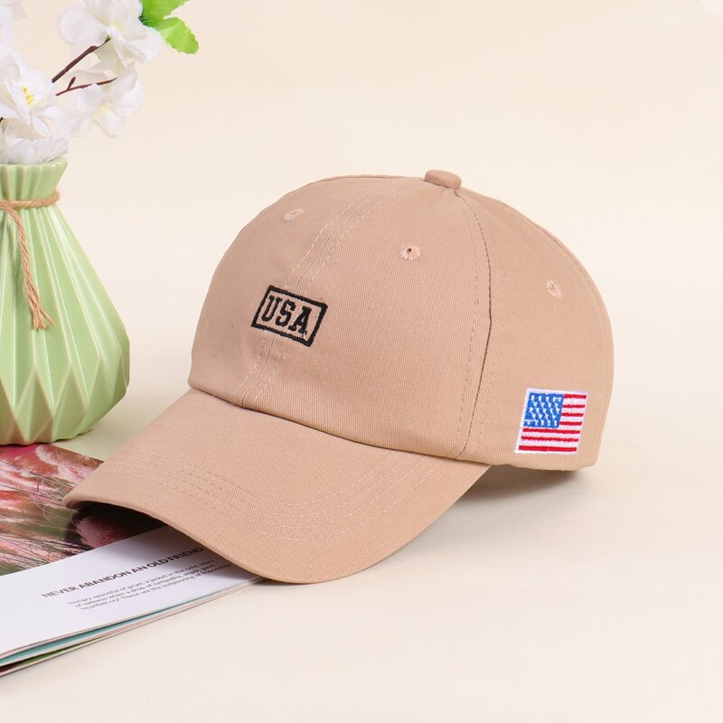

Guys Letter Embroidered Baseball Cap, Khaki