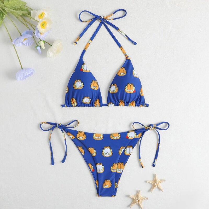 

Cartoon Bikini Swimsuit, Blue