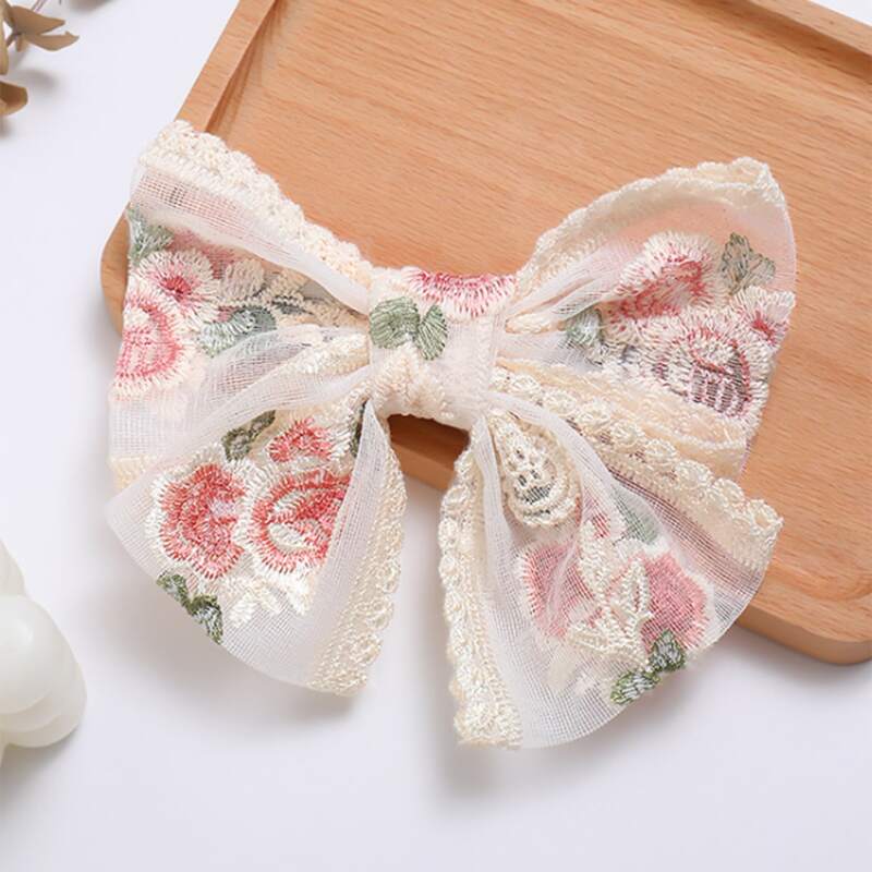 

Flower Pattern Mesh Hair Clip, Multicolor