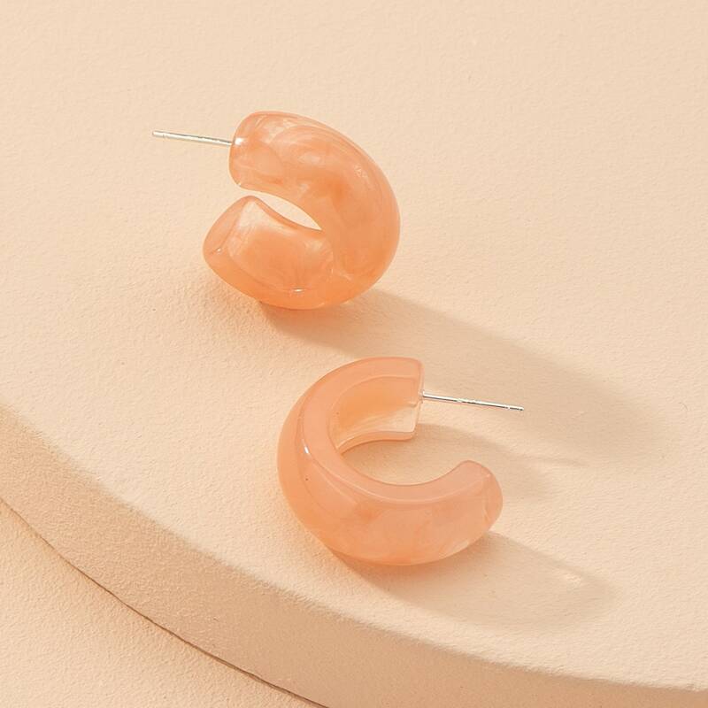 

Simple Open Hoop Earrings, Multicolor