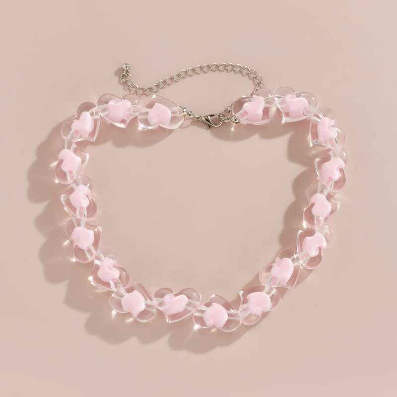 

Heart Design Choker, Pink