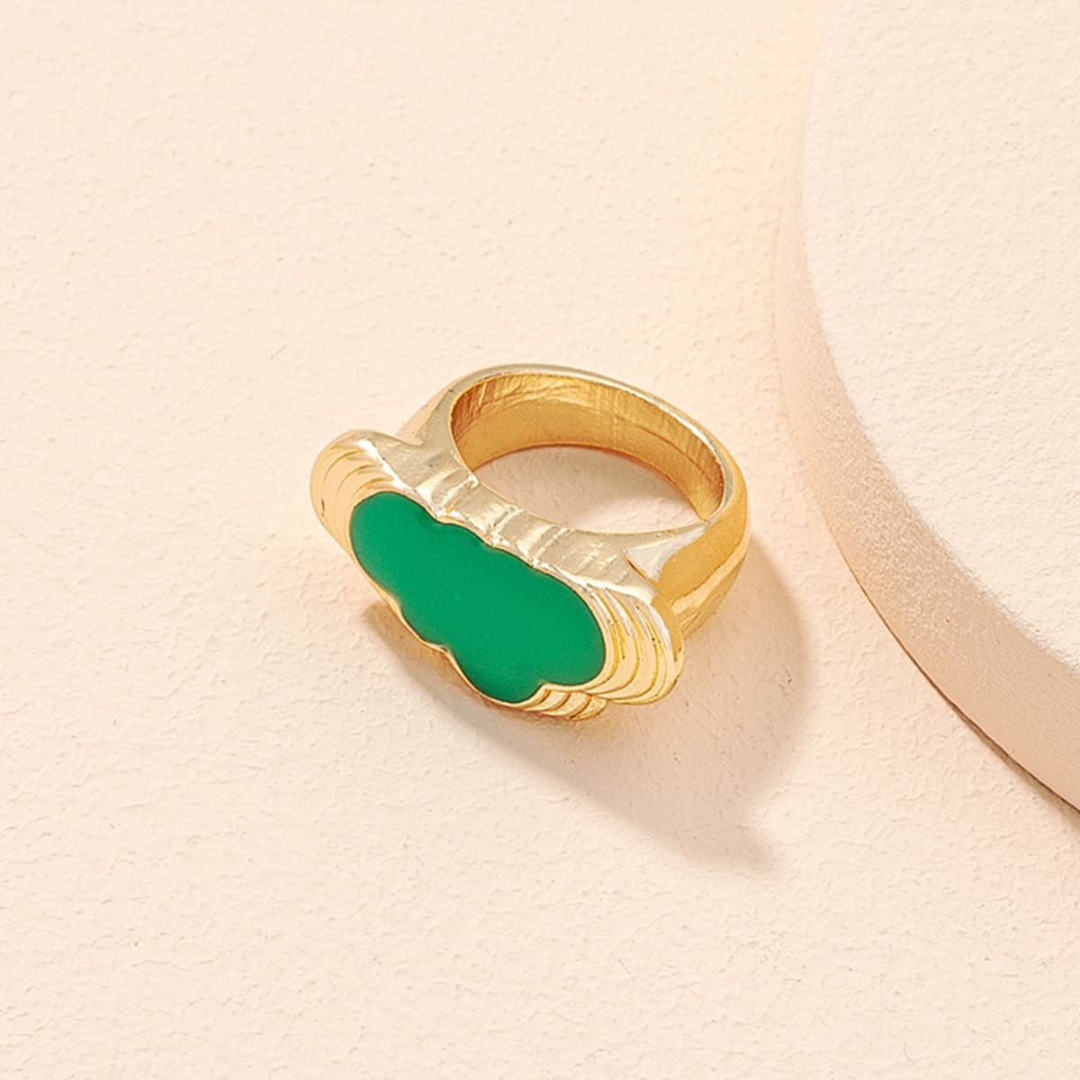 

1pc Alloy Ring, Green