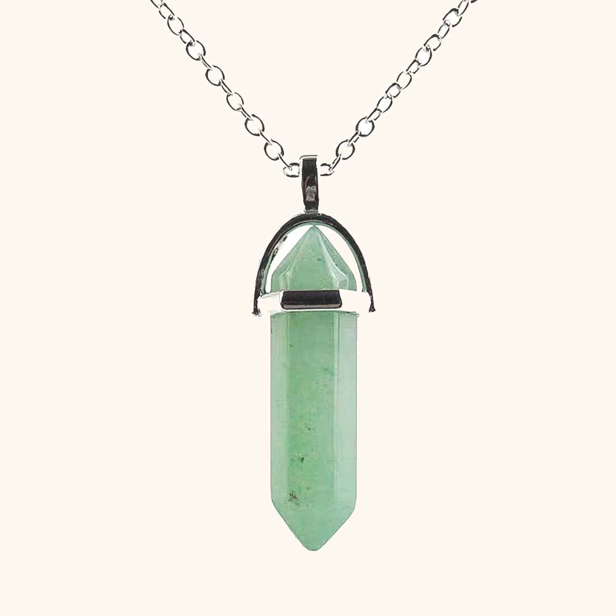

Stone Pendant Necklace, Green