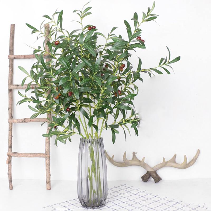

1 Branch Artificial Olive, Green