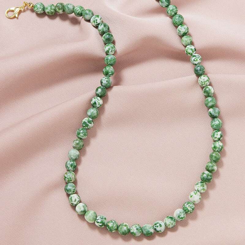 

Stone Pendant Necklace, Green
