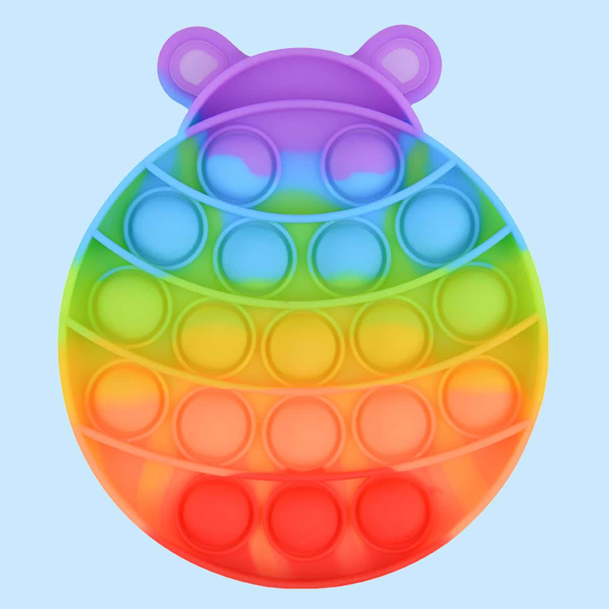 

1pc Ladybug Shaped Push Pop Bubble, Multicolor