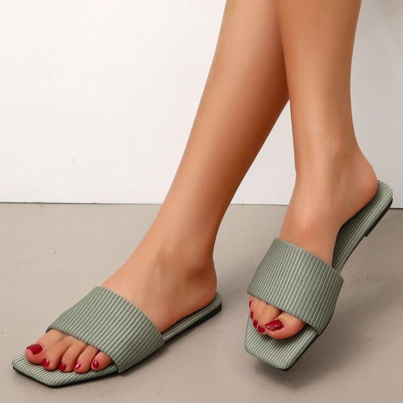 

Minimalist Slide Sandals, Green