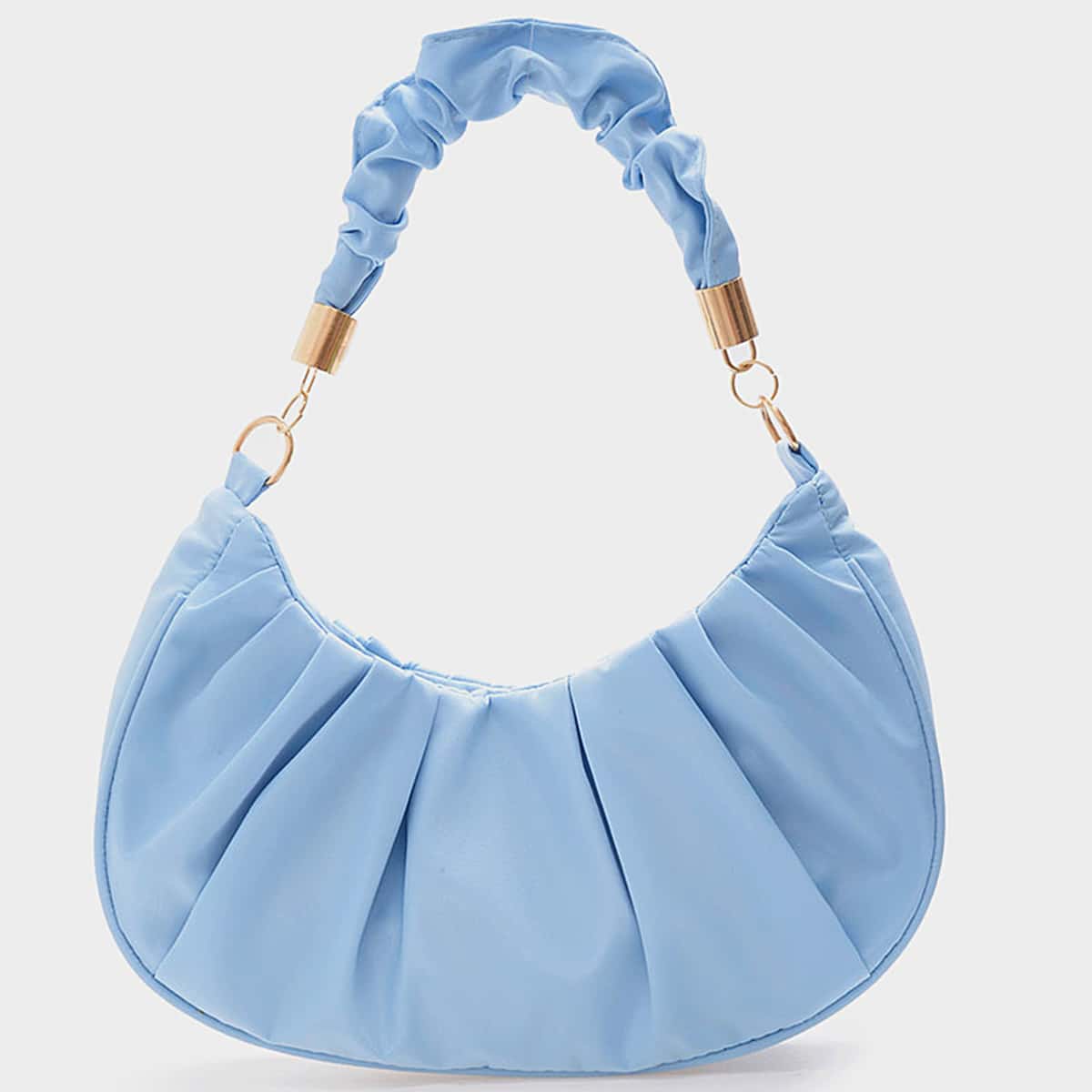 

Ruched Shoulder Bag, Baby blue