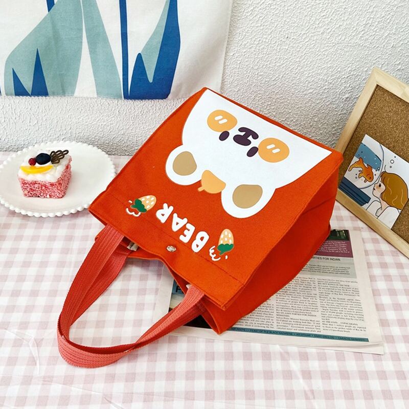 

Cartoon Graphic Tote Bag, Red