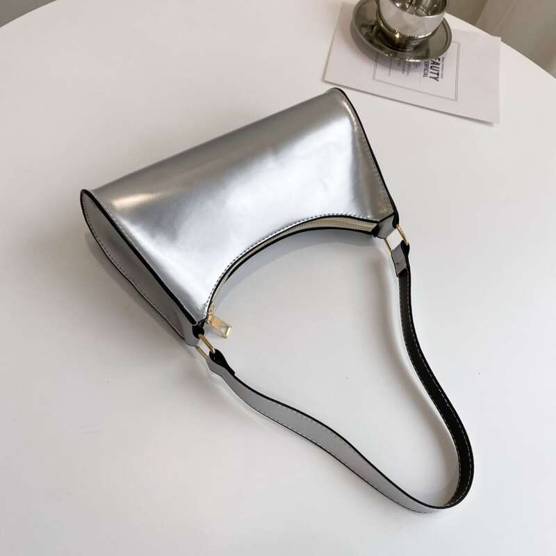 

Metallic Shoulder Bag, Silver