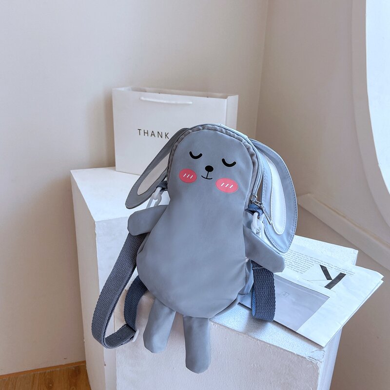 

Cartoon Rabbit Design Crossbody Bag, Blue