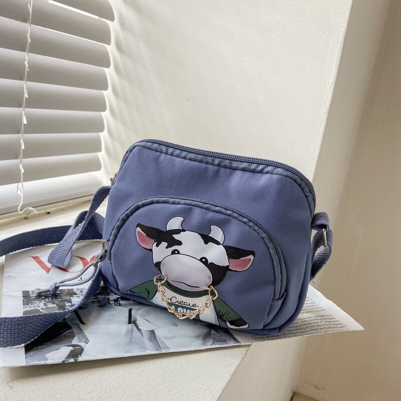 

Cartoon Graphic Crossbody Bag, Blue
