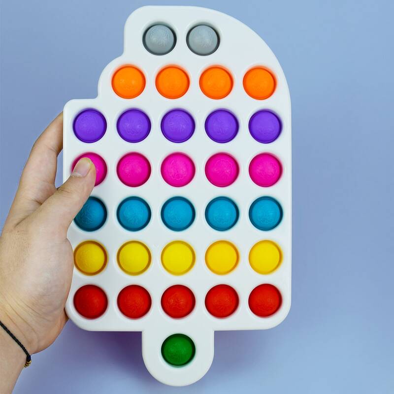 

1pc Ice Cream Shaped Random Color Push Pop Bubble, Multicolor