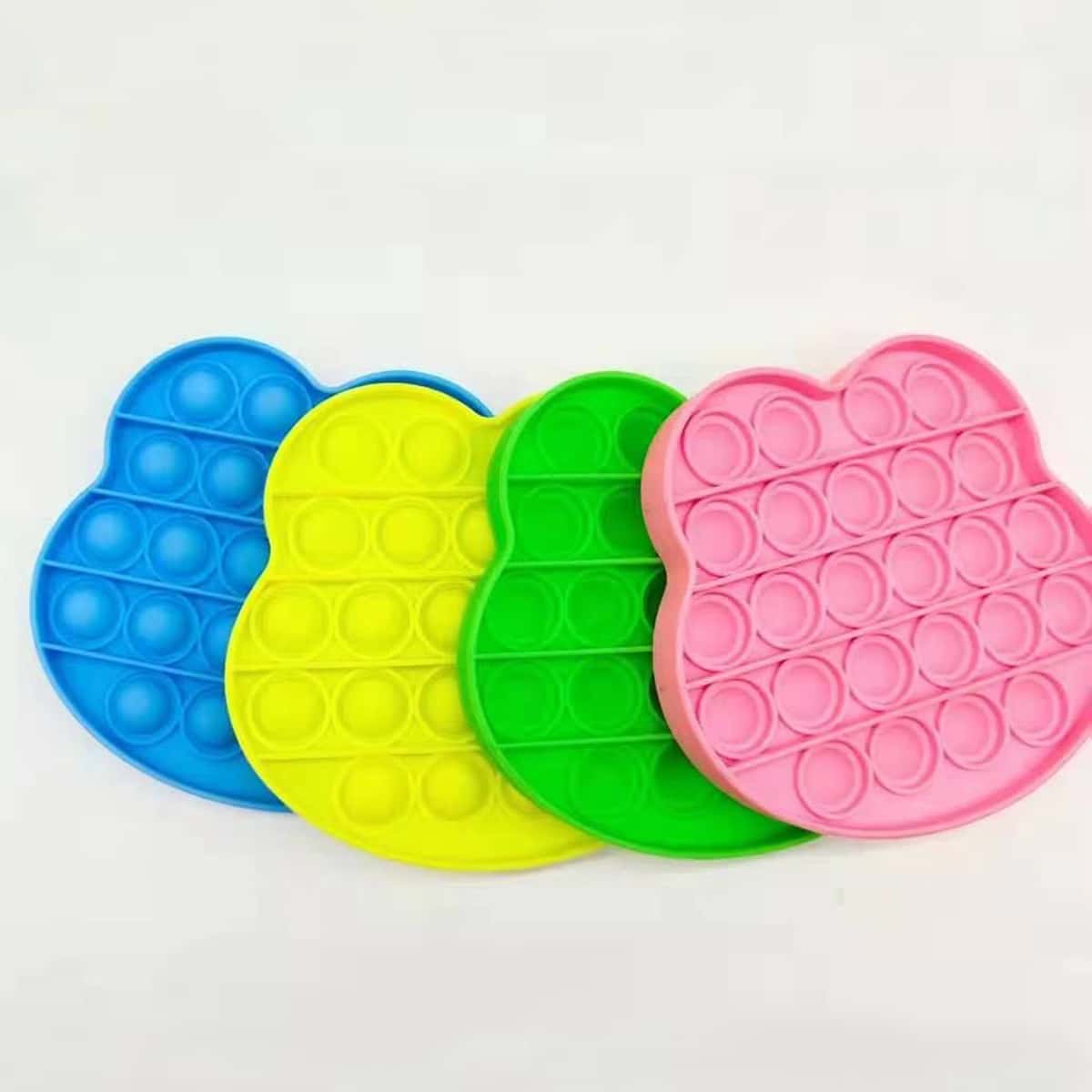 

1pc Random Cartoon Shaped Push Bubble Toy, Multicolor