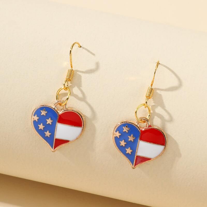 

Heart Drop Earrings, Multicolor