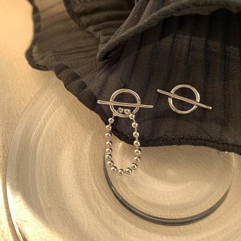 

2pcs Minimalist Earrings, Silver