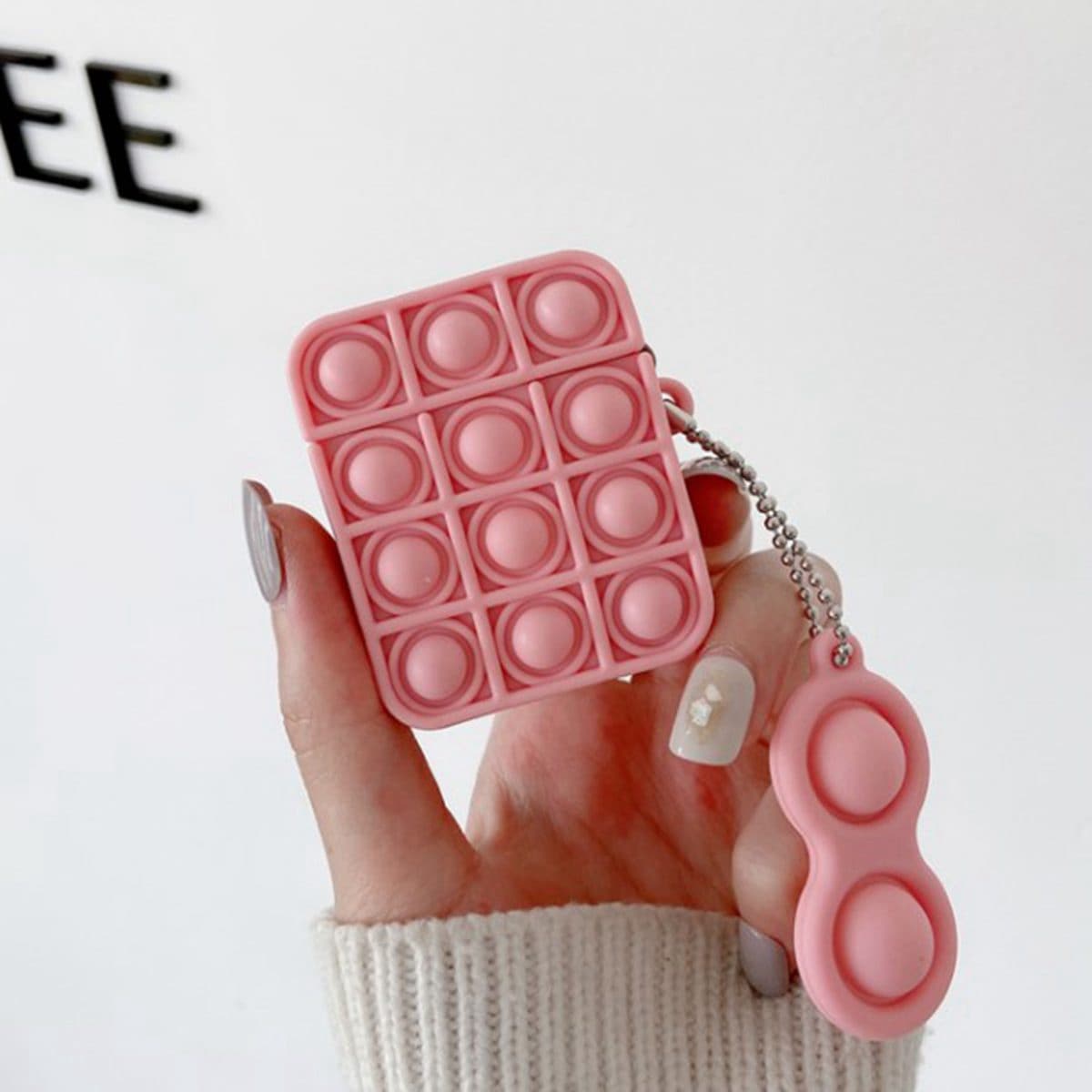 

Push Bubble Airpods Case, Pink