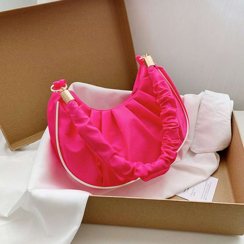 

Ruched Shoulder Bag, Hot pink