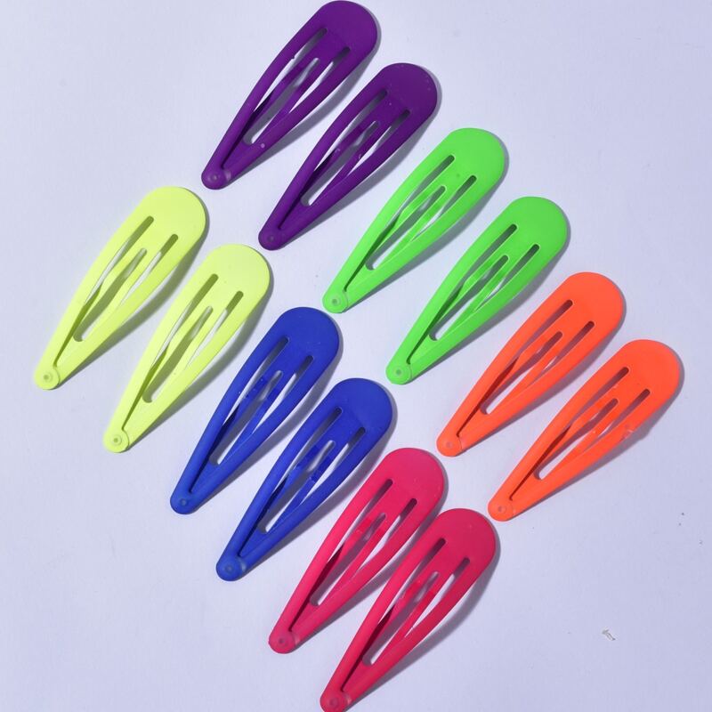 

12pcs Solid Hair Clip, Multicolor
