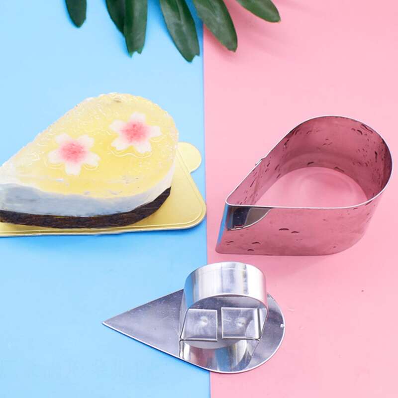 

2pcs Drop Shape Mousse Mold, Silver
