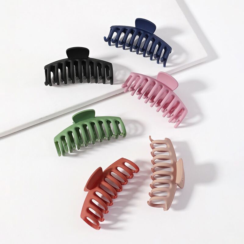 

6pcs Minimalist Hair Claw, Multicolor