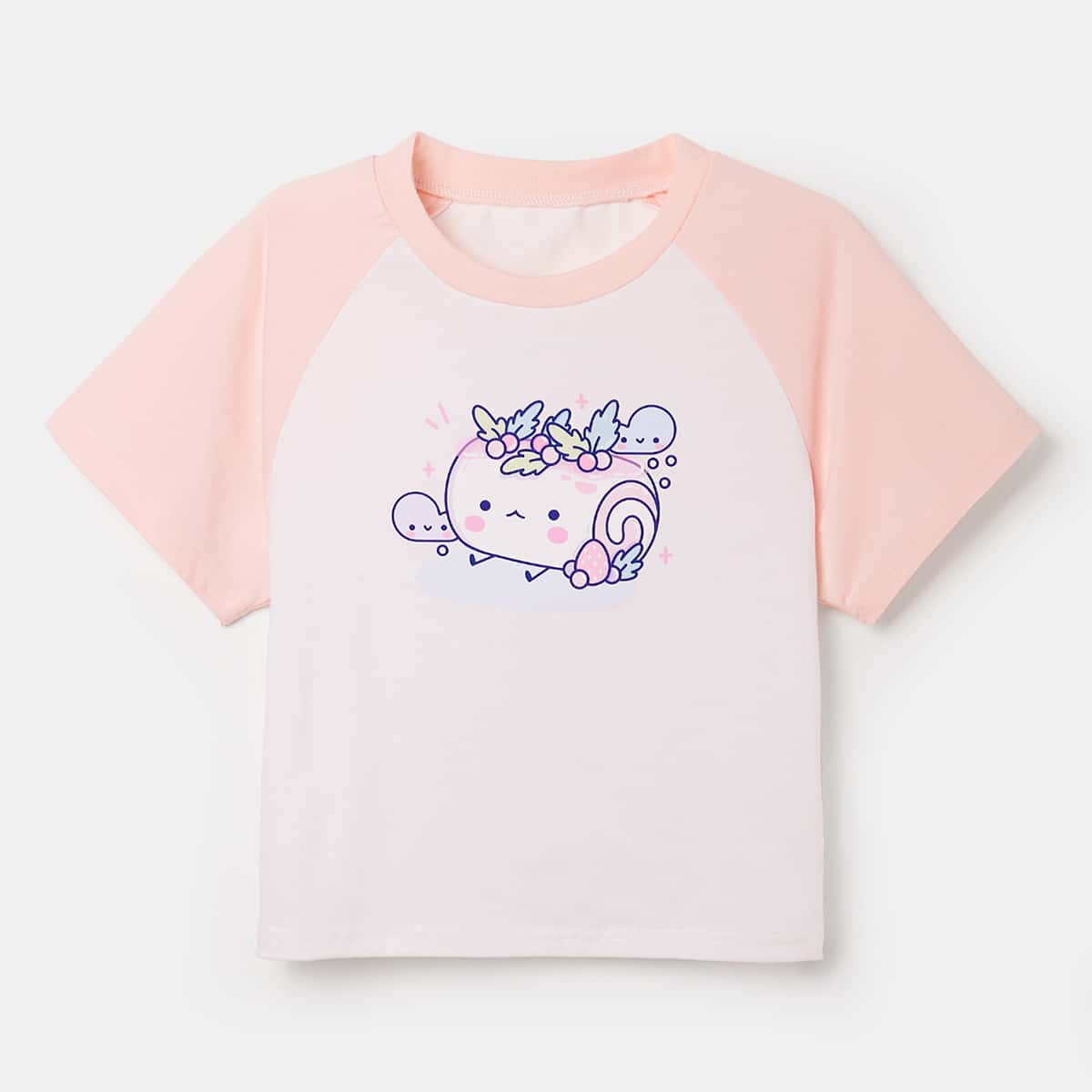 

Cartoon Graphic Baseball Tee, Multicolor