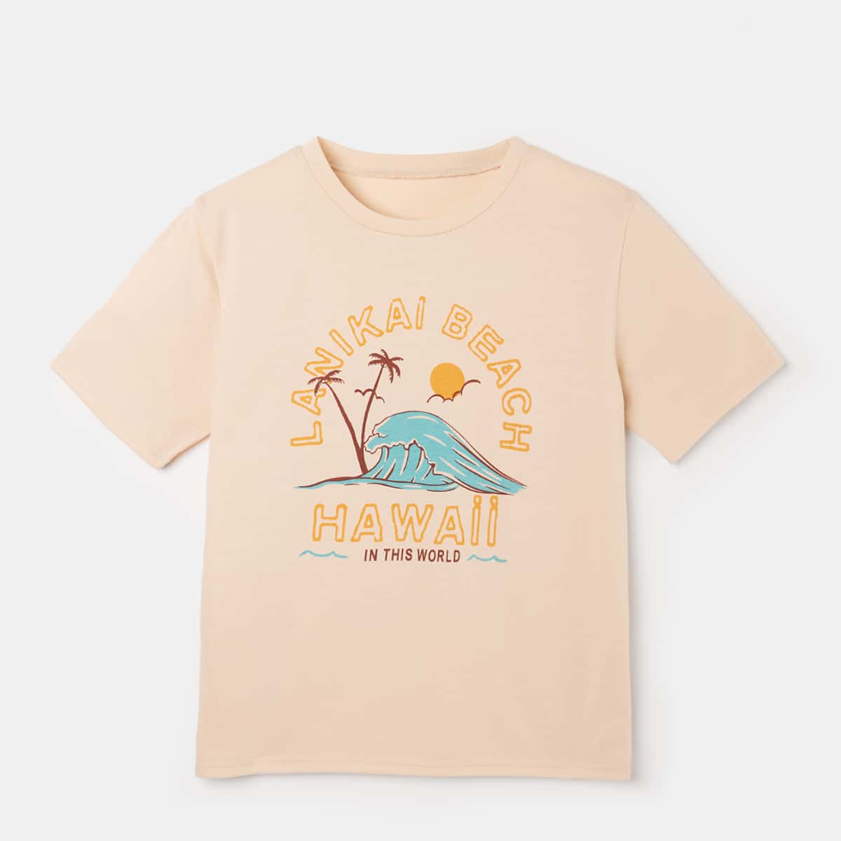 

Letter Tropical Graphic Tee, Apricot