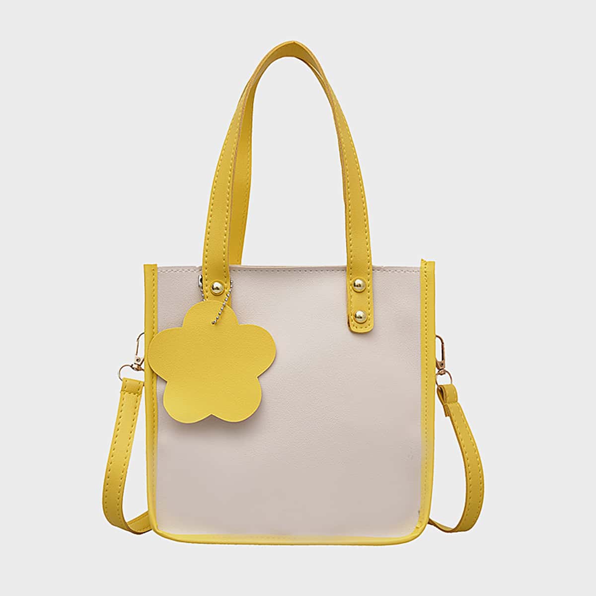 

Color Block Satchel Bag, Multicolor