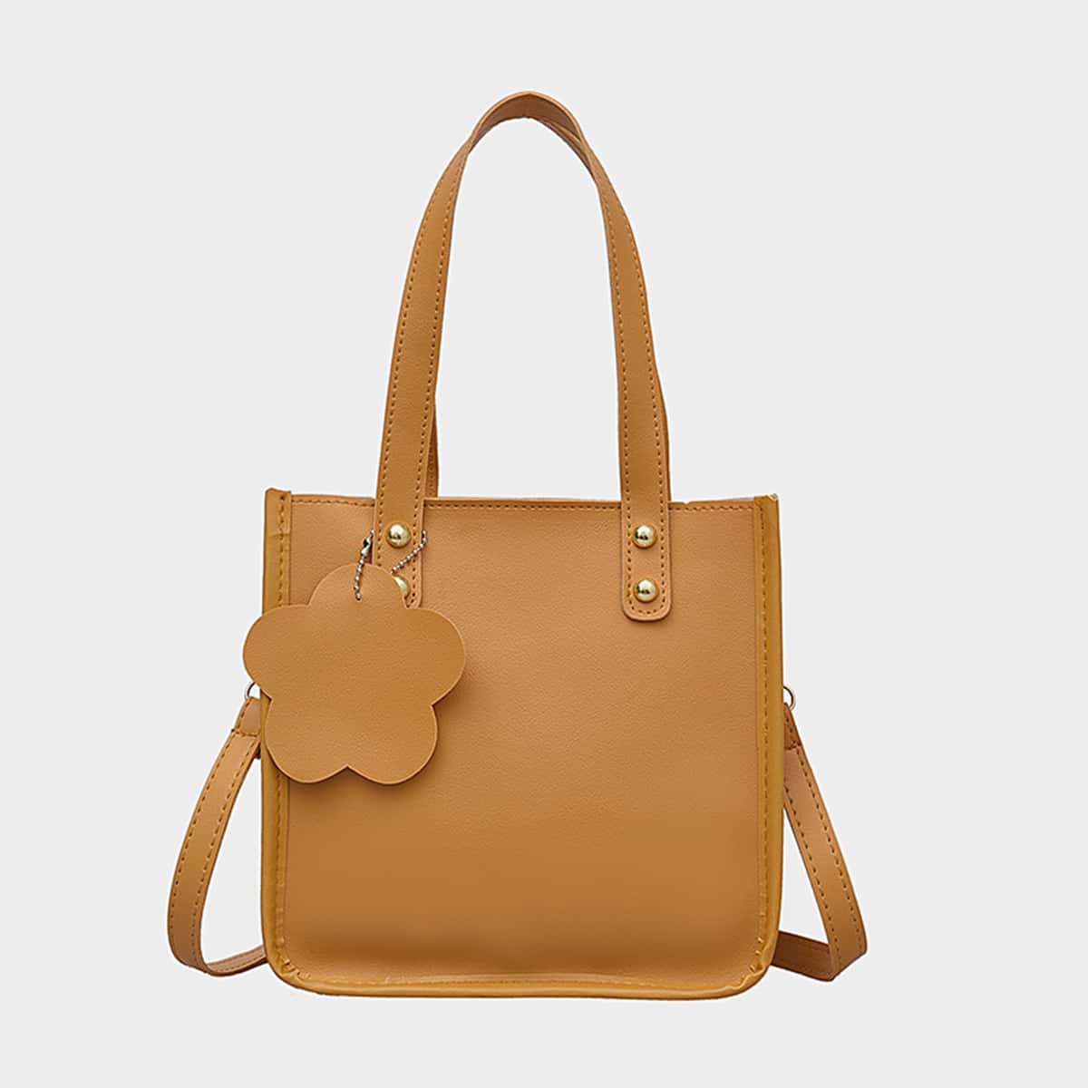 

Double Handle Satchel Bag, Brown