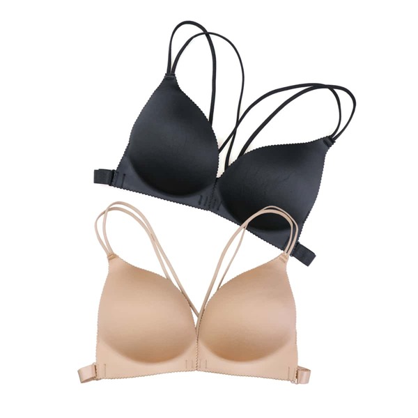 

Girls 2pack Criss Cross Backless Bralette, Multicolor