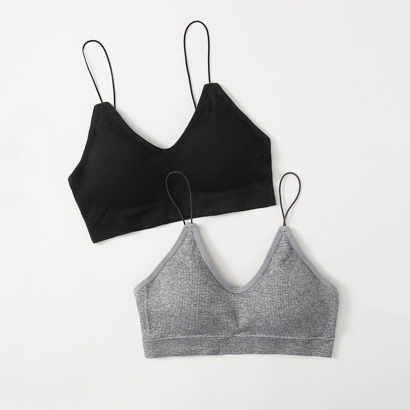 

2pack Solid Bra Set, Multicolor