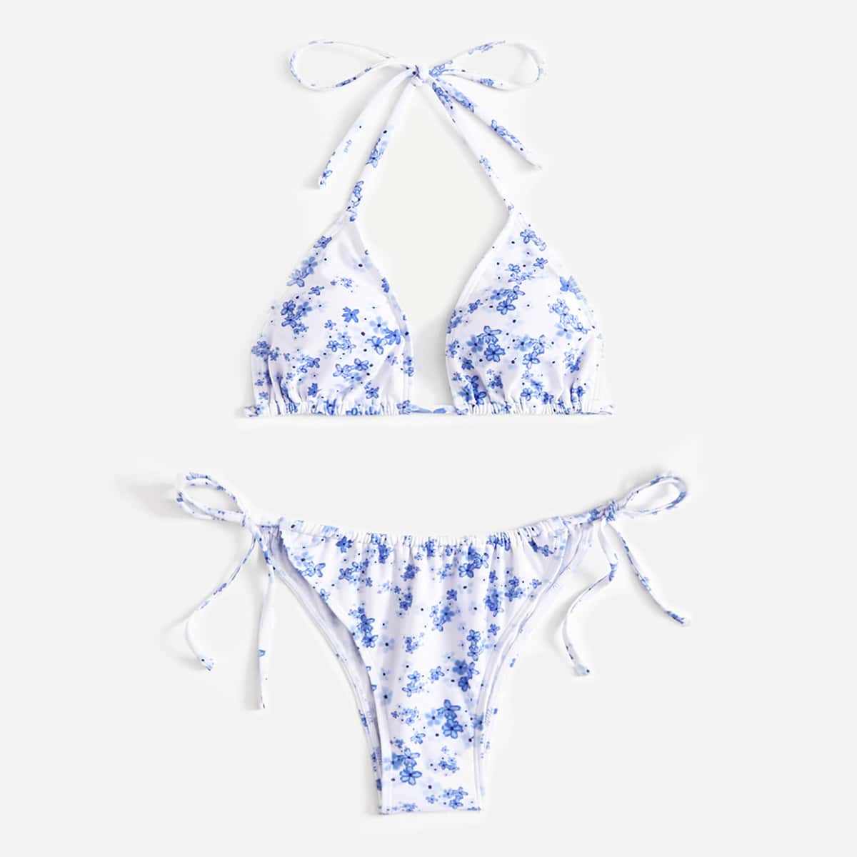 

Floral Pattern Bikini Swimsuit, Multicolor