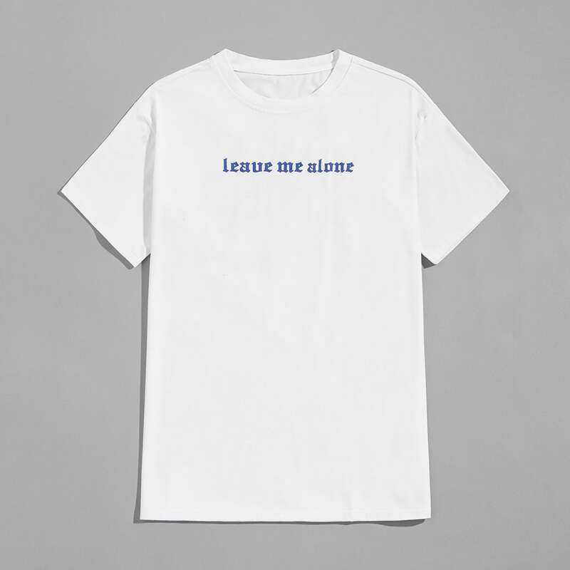 

Unisex 1pc Letter Rose Graphic Tee, White