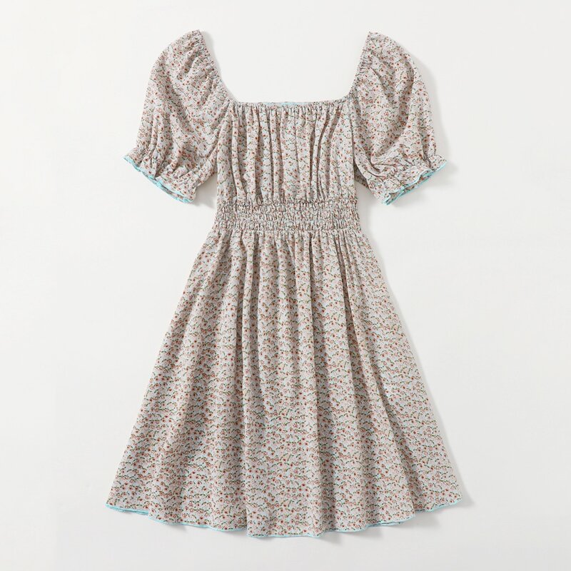 

Ditsy Floral Shirred Dress, Multicolor