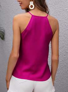 SHEIN Clasi 素色西裝領吊帶上衣 - 中紫紅色 - 查看 2