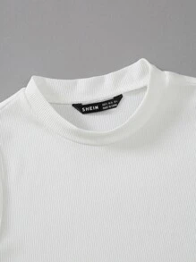 Calvaya Body De Cuello Alto Y Tirantes Sólido Para Mujeres De Talla Plus - Blanco - Ver 5