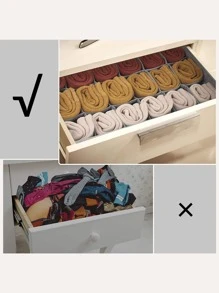 1 件衣柜整理器抽屉隔板 3 种尺寸适用于袜子/领带/内衣/腰带/胸罩/衬衫/毛巾装饰秋季装饰节日装饰房间装饰家居装饰秋季装饰卧室装饰圣诞节节日礼物 - 灰色 - 查看 3