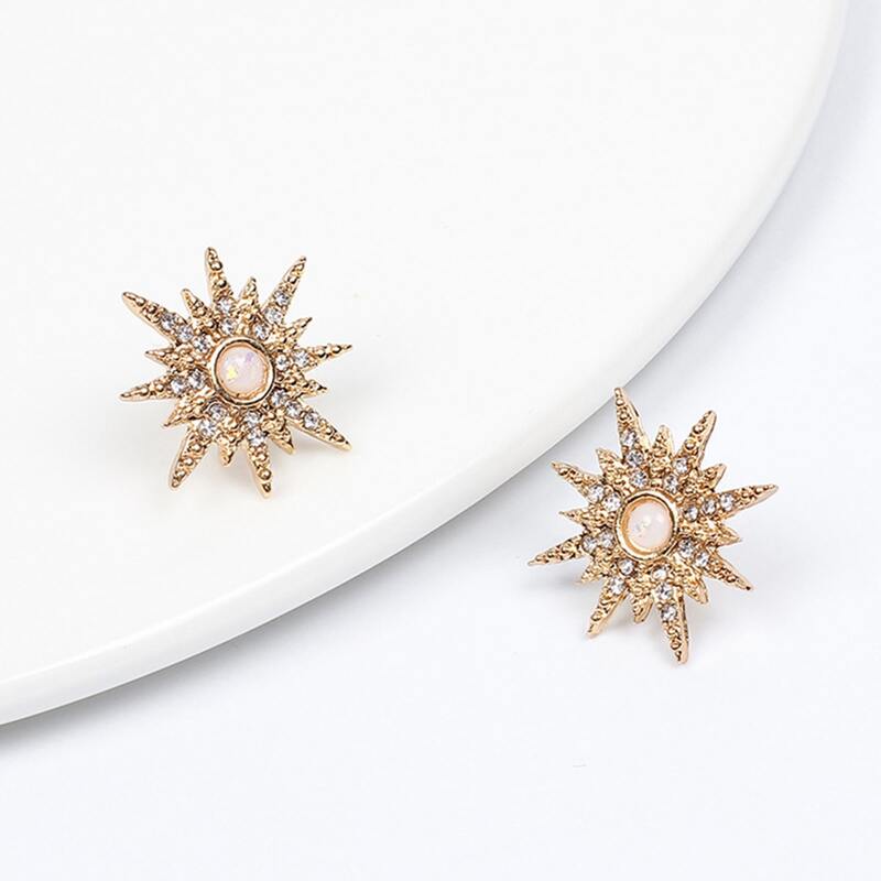 

Rhinestone Stud Earrings, Gold