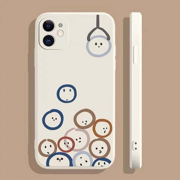 

Cartoon Graphic Phone Case, White