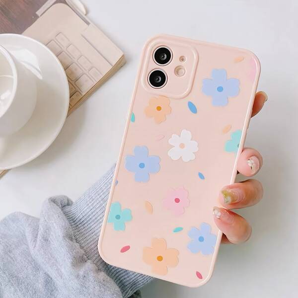 

Flower Pattern Phone Case, Pink
