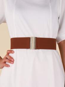 Cinturón corsé elástico - Marrón - Ver 1