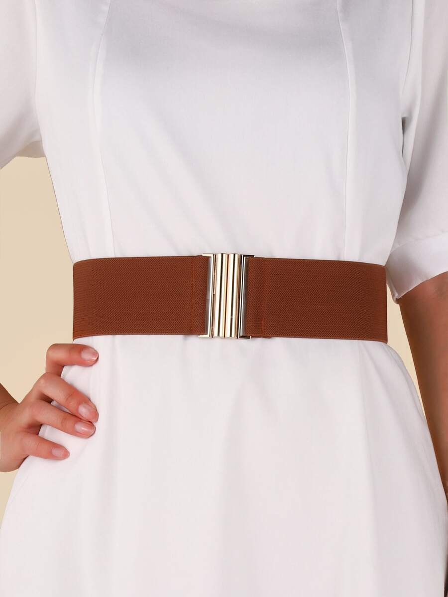 Cinturón corsé elástico - Marrón - Ver 1