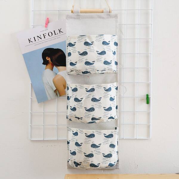 

Whale Print Hanging Storage Bag, Blue