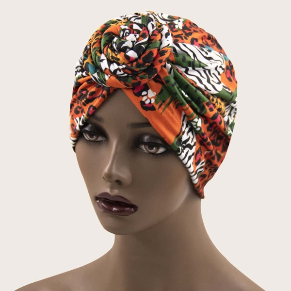 

Leopard & Zebra Striped Head Wrap, Multicolor