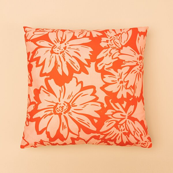 

Flower Print Cushion Cover Without Filler, Multicolor