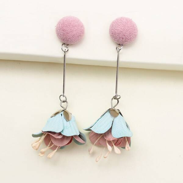 

Flower Drop Earrings, Multicolor
