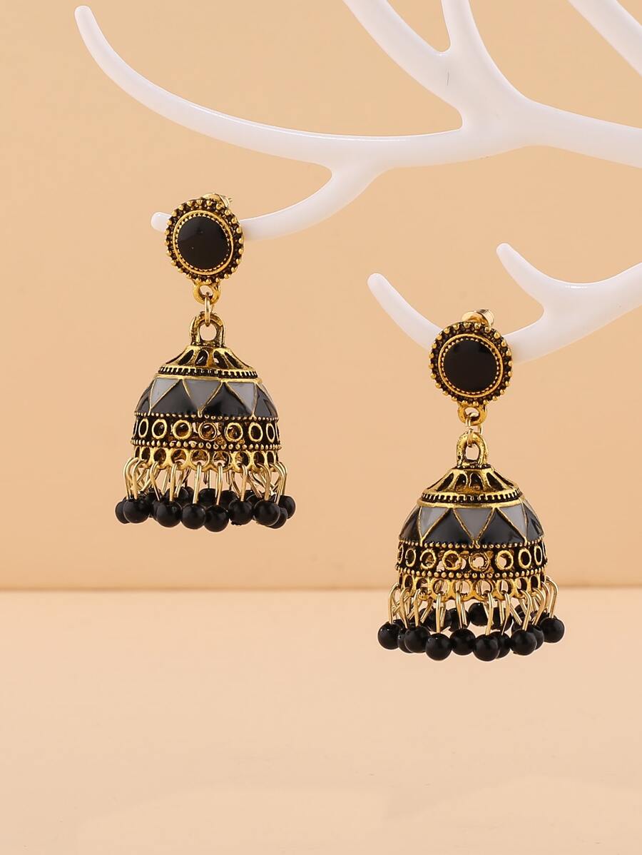 Women's Drop Earrings For Daily Wear - Yellow Gold - View 1
