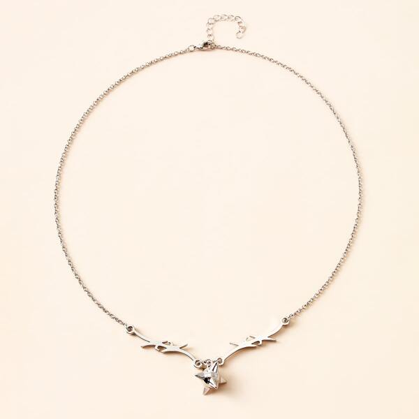 

Simple Pendant Necklace, Silver